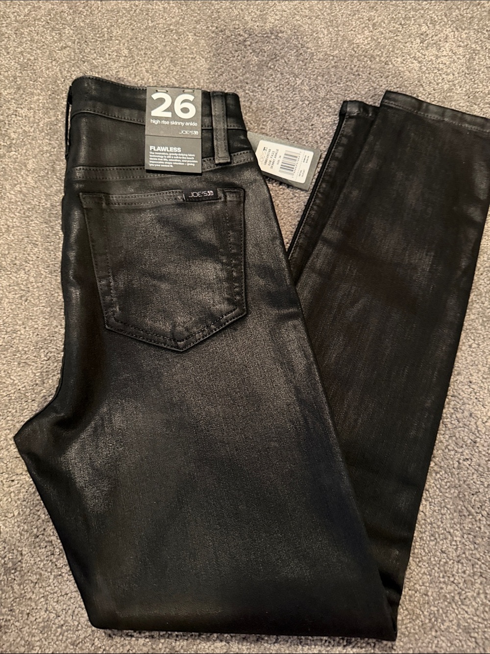 Joe's Jeans Flawless Coated Skinny Jeans in Black